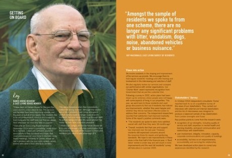 East Thames Annual Review spread 995