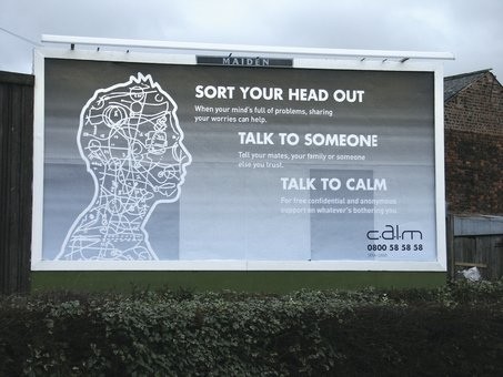 Calm campaign hoarding 937