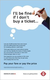 Transport for London Fare Evasion campaign poster