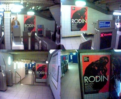 Rodin posters on the underground 2514