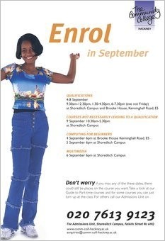 Hackney Community College recruitment campaign adv