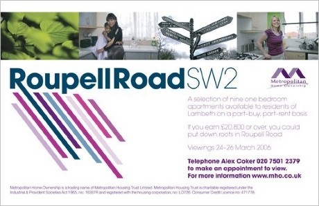 Metroploitan Home Ownership Roupell Road advert 11