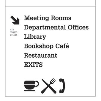 Friend House wayfinding signage system 2133