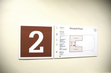 Friends House floor plan signage 811